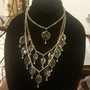 New Elle three strand crystal necklace